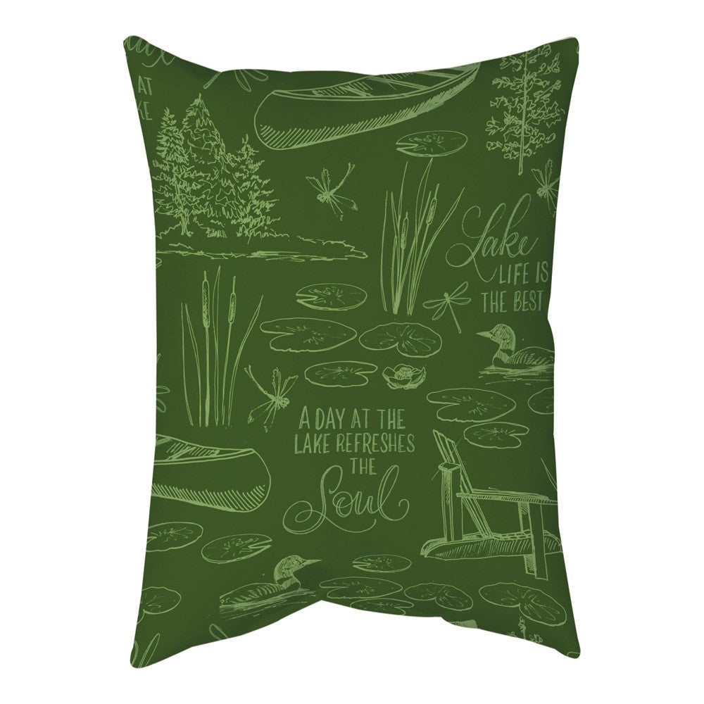 Lake Life - A Day At The Lake Climaweave Pillow 13x18