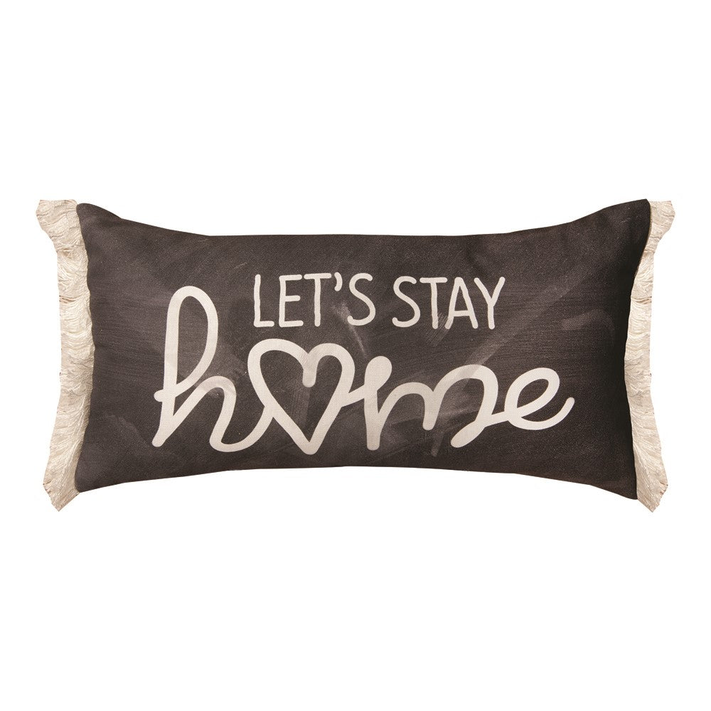 Let's Stay Home Pillow 18"x13" Throw Pillow