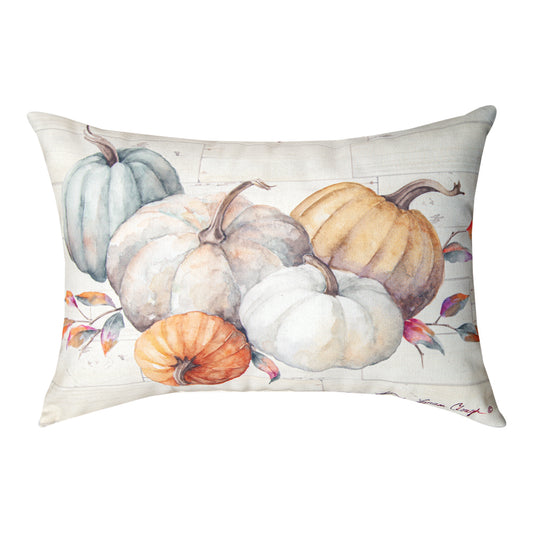 Pumpkin Time Pumpkins Climaweave Pillow 18"x13" Indoor/Outdoor