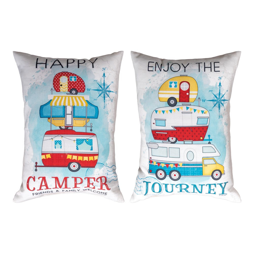 Happy Campers - Friends And Family Welcome Climaweave Pillow 18" x 13"