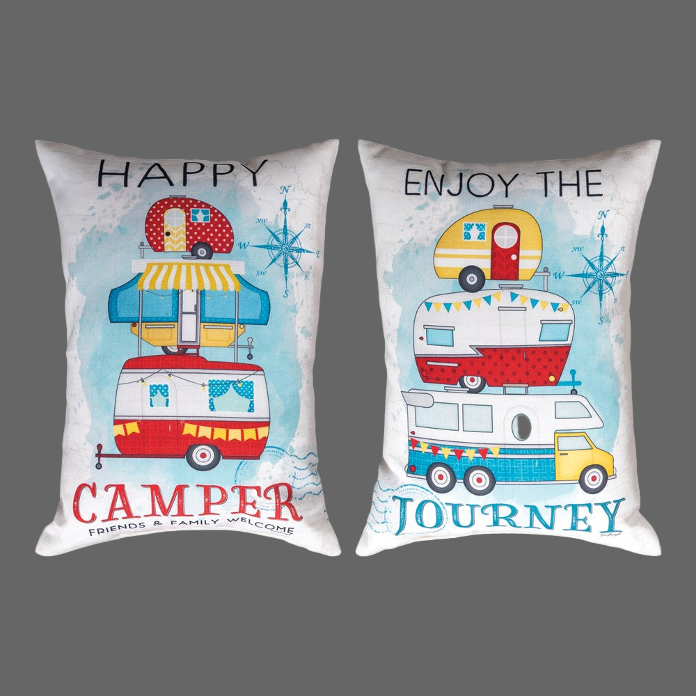 Happy Campers - Friends And Family Welcome Climaweave Pillow 18" x 13"