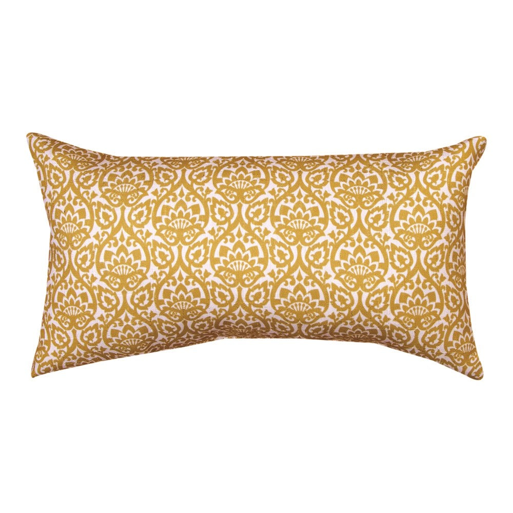 Quiet Gold Rectangle Pillow 17"x9" Throw Pillow