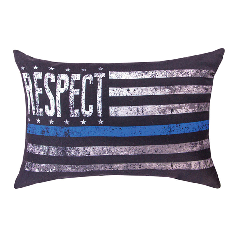 Respect The Police Climaweave Pillow 18"x13" Indoor/Outdoor