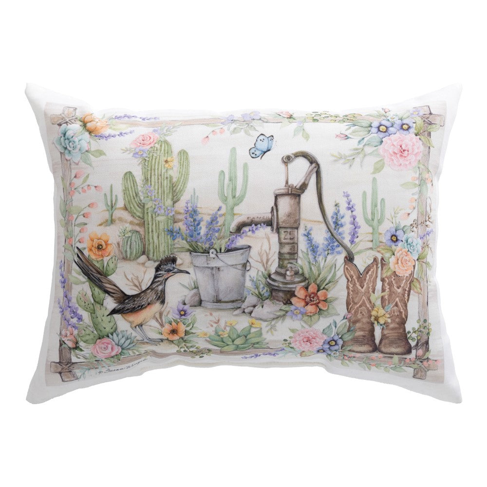 Rosewood Ranch - Roadrunner Climaweave Pillow 18" x 13"