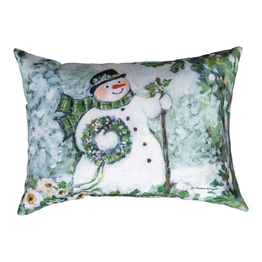 Season's Frost - Snowman Climaweave Pillow 18" x 13"