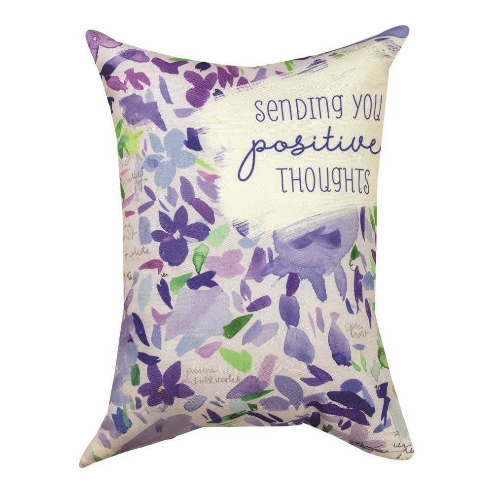 Sending Positive Thoughts Climaweave Pillow 18"x13"