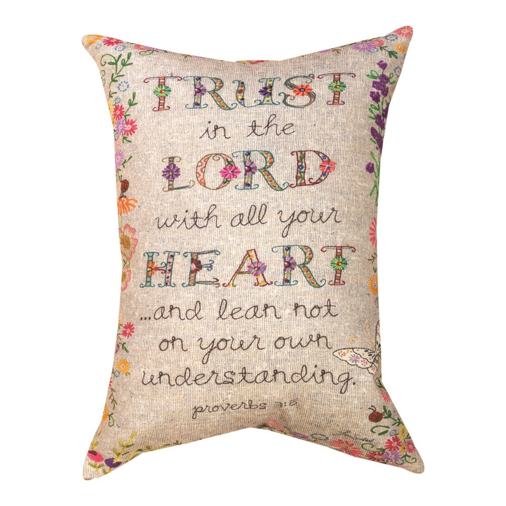 Trust In The Lord Climaweave Pillow 18"X13" Indoor/Outdoor