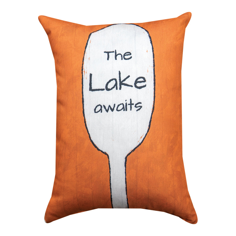The Lake Awaits Climaweave Pillow 13"x18" Indoor/Outdoor