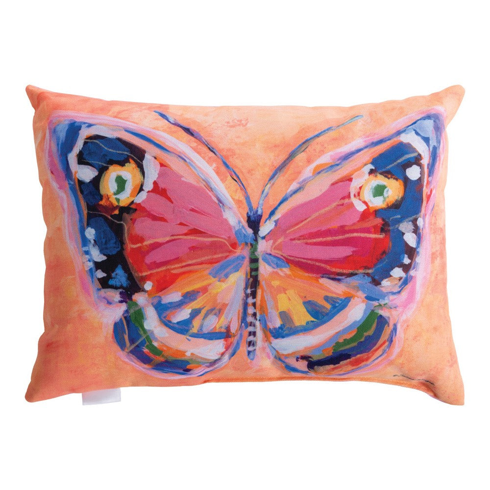 Vivid Florals Butterflies Climaweave Pillow 18x13