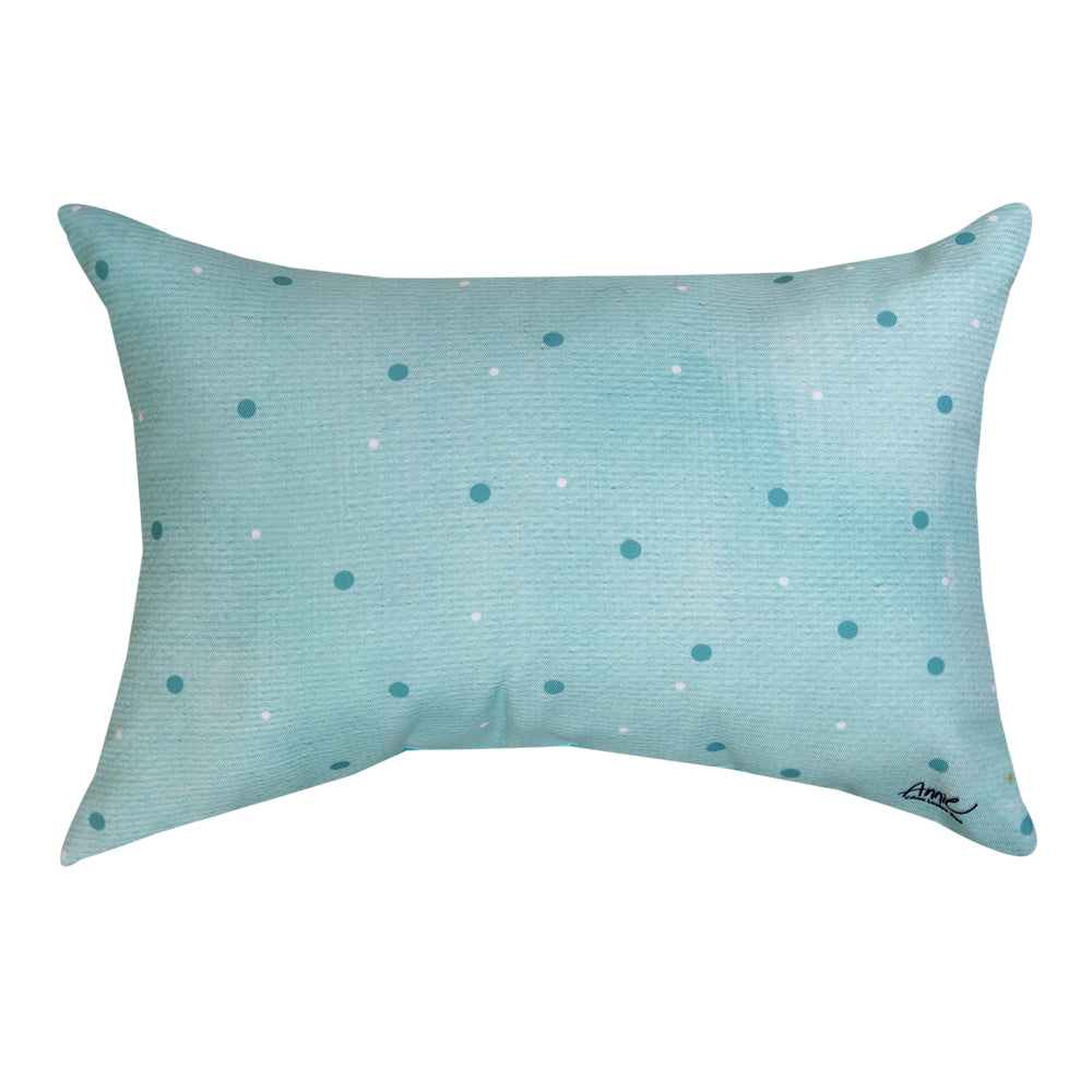 When A Cardinal Appears Flower Climaweave Pillow 18"x13" Indoor/Outdoor