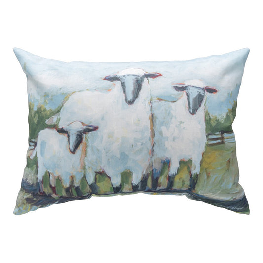 Field Of Home Sheep Climaweave Pillow 18x13