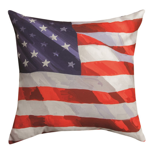American Flag Climaweave Pillow 18" Indoor/Outdoor