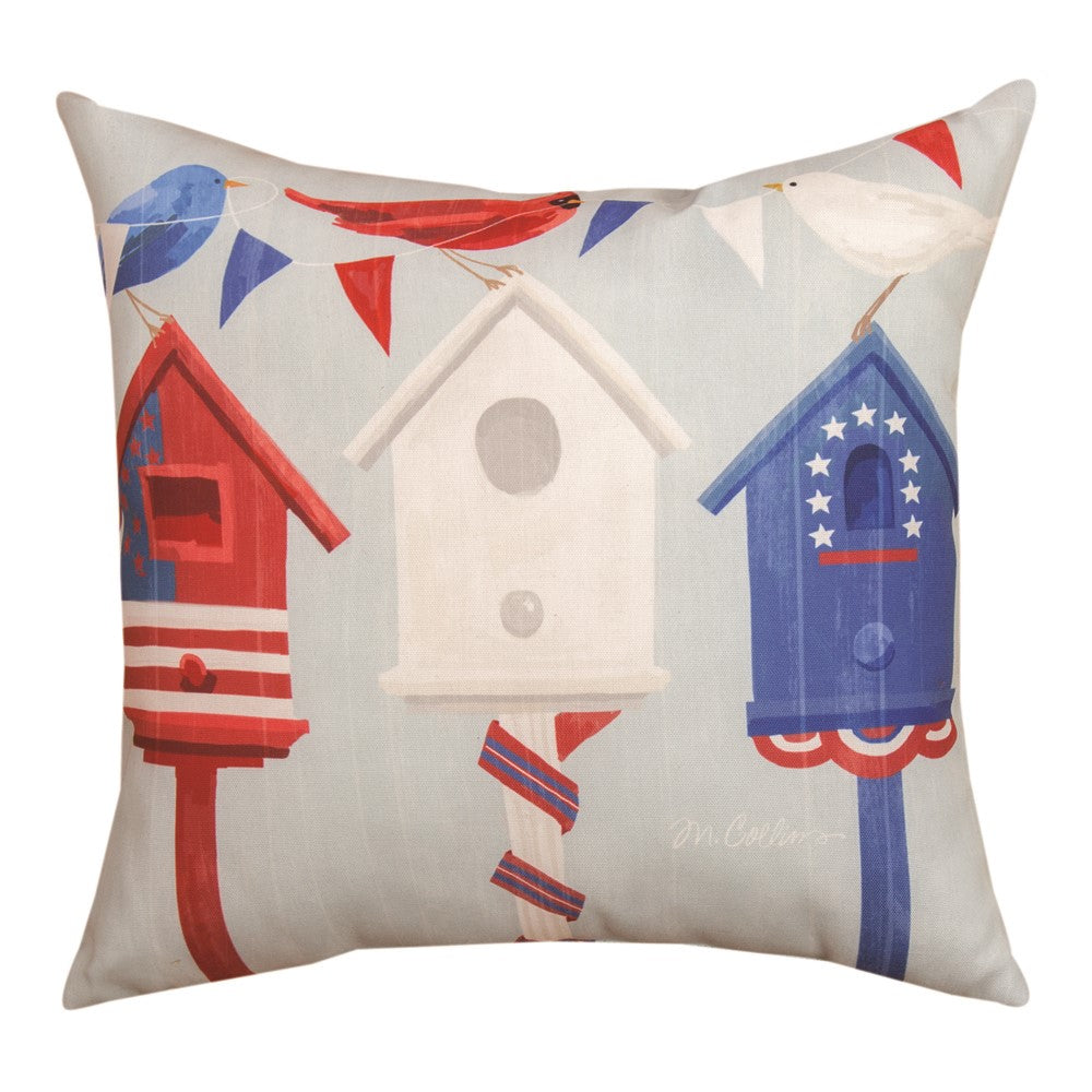 Americana Birdhouses Climaweave Pillow 18" Indoor/Outdoor