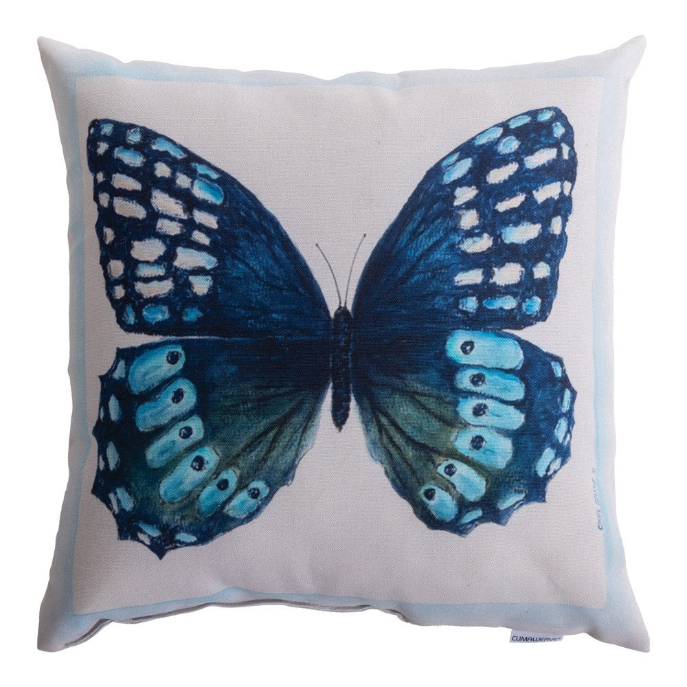 Blue Butterflies Climaweave Pillow 18x18