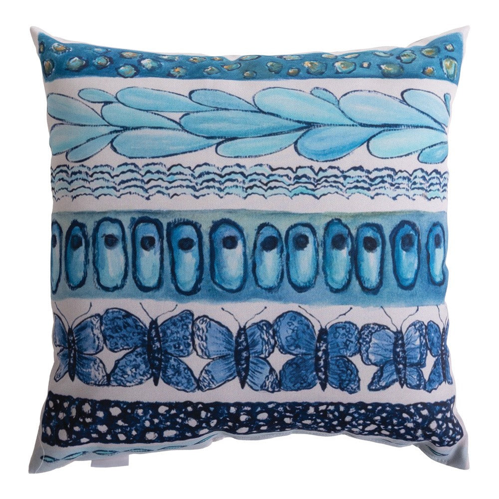 Blue Butterflies Climaweave Pillow 18x18