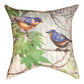 Bird & Foliage Blue Climaweave Pillow 18" Indoor/Outdoor