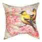 Bird & Foliage Yellow Climaweave Pillow 18" Indoor/Outdoor