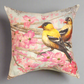 Bird & Foliage Yellow Climaweave Pillow 18" Indoor/Outdoor