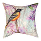 Bird & Foliage Yellow Climaweave Pillow 18" Indoor/Outdoor