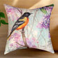 Bird & Foliage Yellow Climaweave Pillow 18" Indoor/Outdoor
