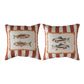Gone Fishing Brown Climaweave Pillow 18" x 18"