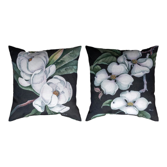 Bay Manolia And Dogwood Climaweave Pillow 18" x 18"