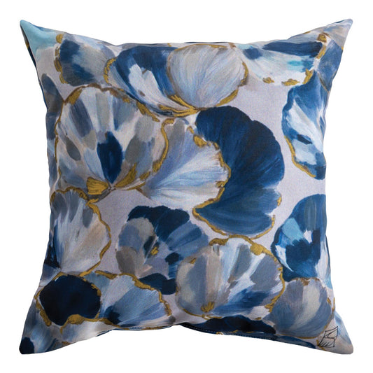 Blue Oysters And Coral Climaweave Pillow 18x18
