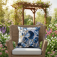 Blue Oysters And Coral Climaweave Pillow 18x18