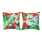 Colibri Et Fleurs Orange Climaweave Pillow 18" Indoor/Outdoor