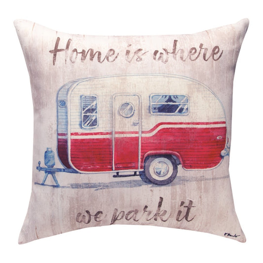 Camping Home Is Where We Park It Climaweave Pillow 18"