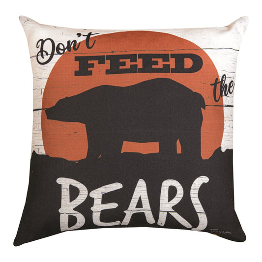 Cabin Life Bear Climaweave Pillow 18" Indoor/Outdoor