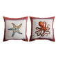 Red Coastal Climaweave Pillow 18x18