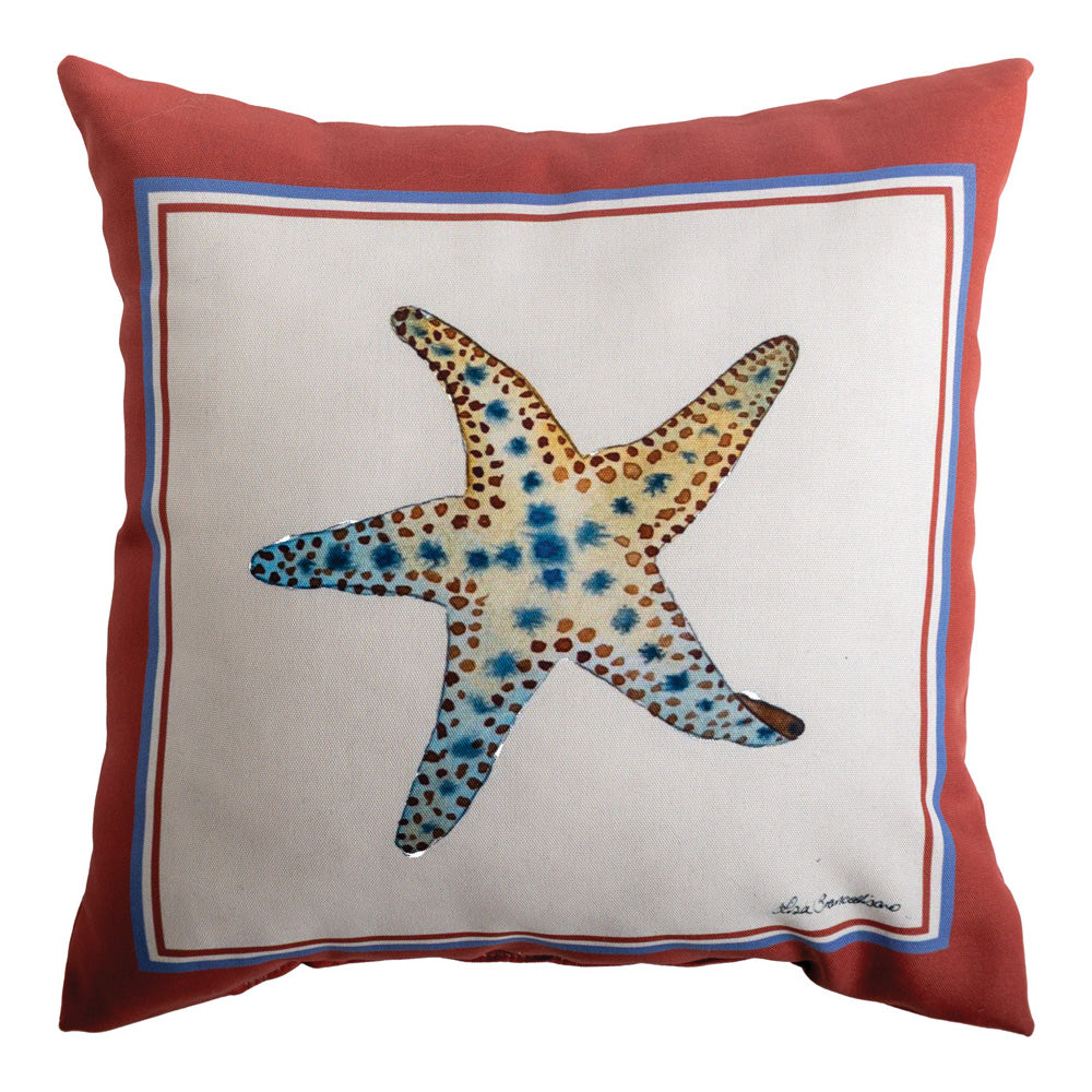 Red Coastal Climaweave Pillow 18x18