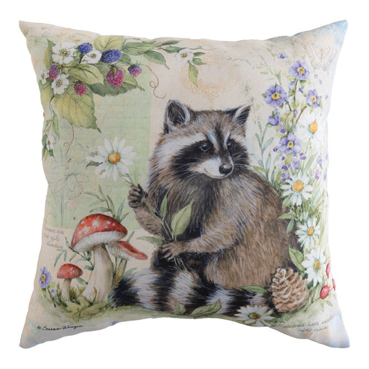 Raccoon Climaweave Pillow 18" x 18"