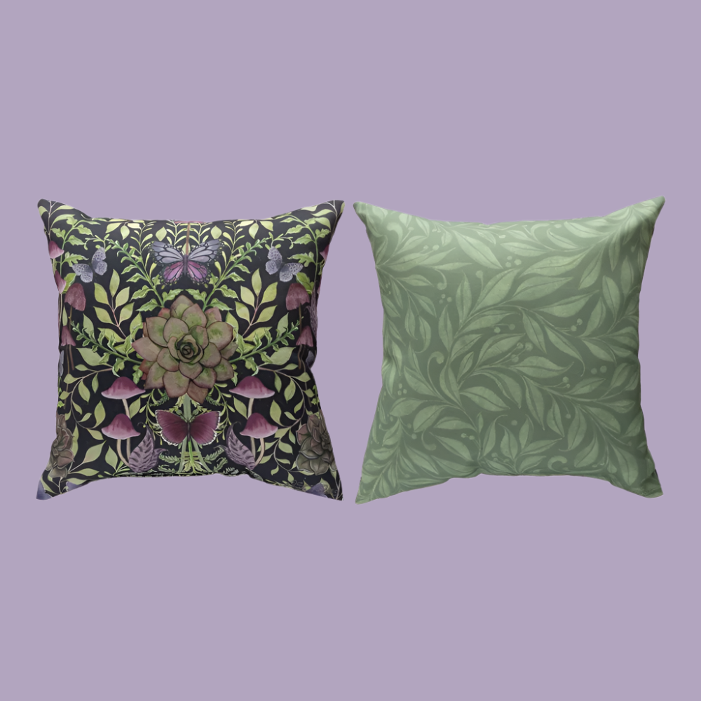 Dark Succulents Climaweave Pillow 18x18