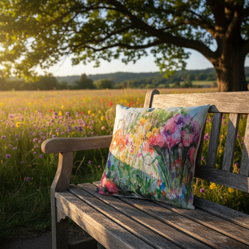 Flower Field Climaweave Pillow 18x18