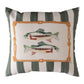 Gone Fishing Green Climaweave Pillow 18" x 18"