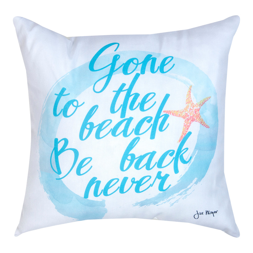 Gone To The Beach Climaweave Pillow 18" Indoor/Outdoor