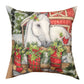 Holiday Homestead White and Black Climaweave Pillow 18" Indoor/Outdoor