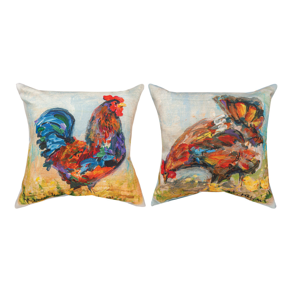 Rooster Climaweave Pillow 18" Indoor/Outdoor