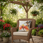 Hummingbird On Fall Flower Climaweave Pillow 18x18