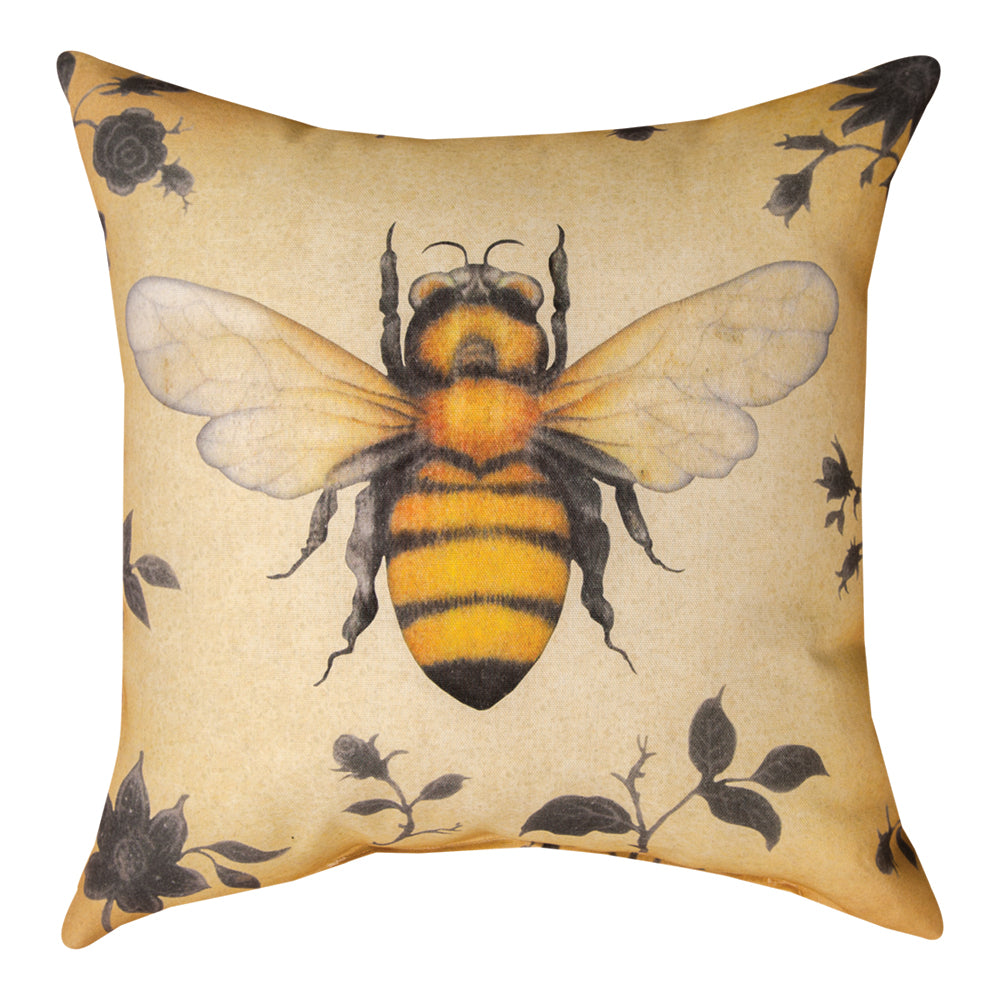 Insects Bee Climaweave Pillow 18" Indoor/Outdoor