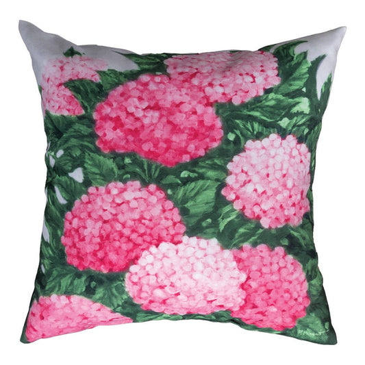 Impressions Of Hydrangeas Climaweave Pillow 18" x 18"