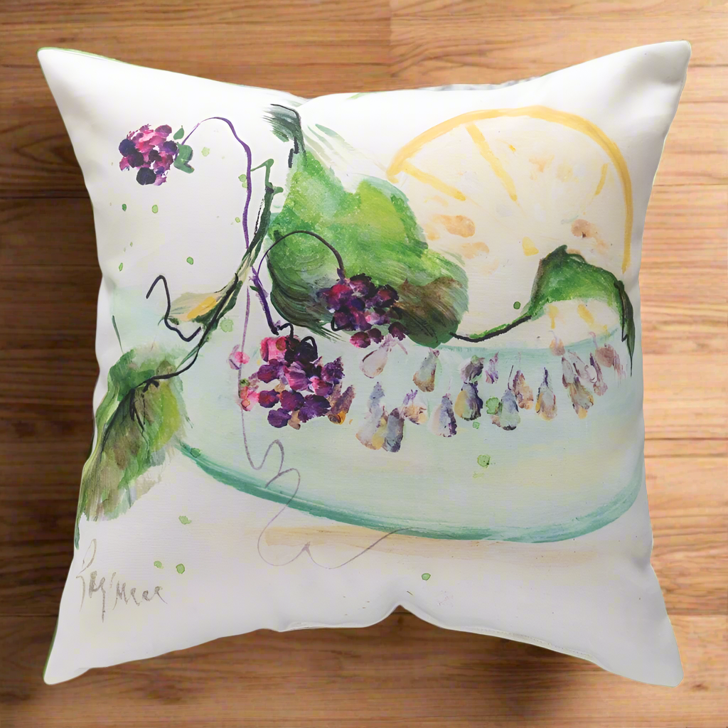 Melon Lemon And Berries Climaweave Pillow 18x18
