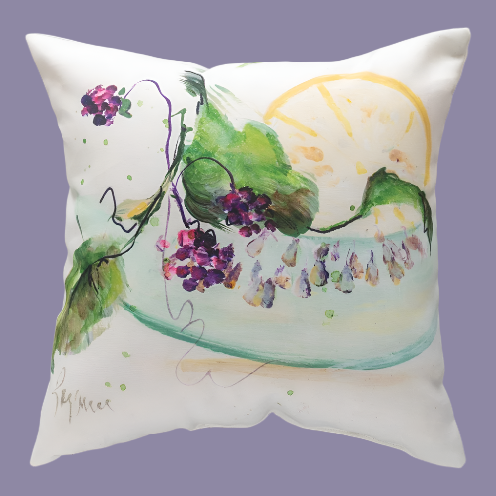 Melon Lemon And Berries Climaweave Pillow 18x18