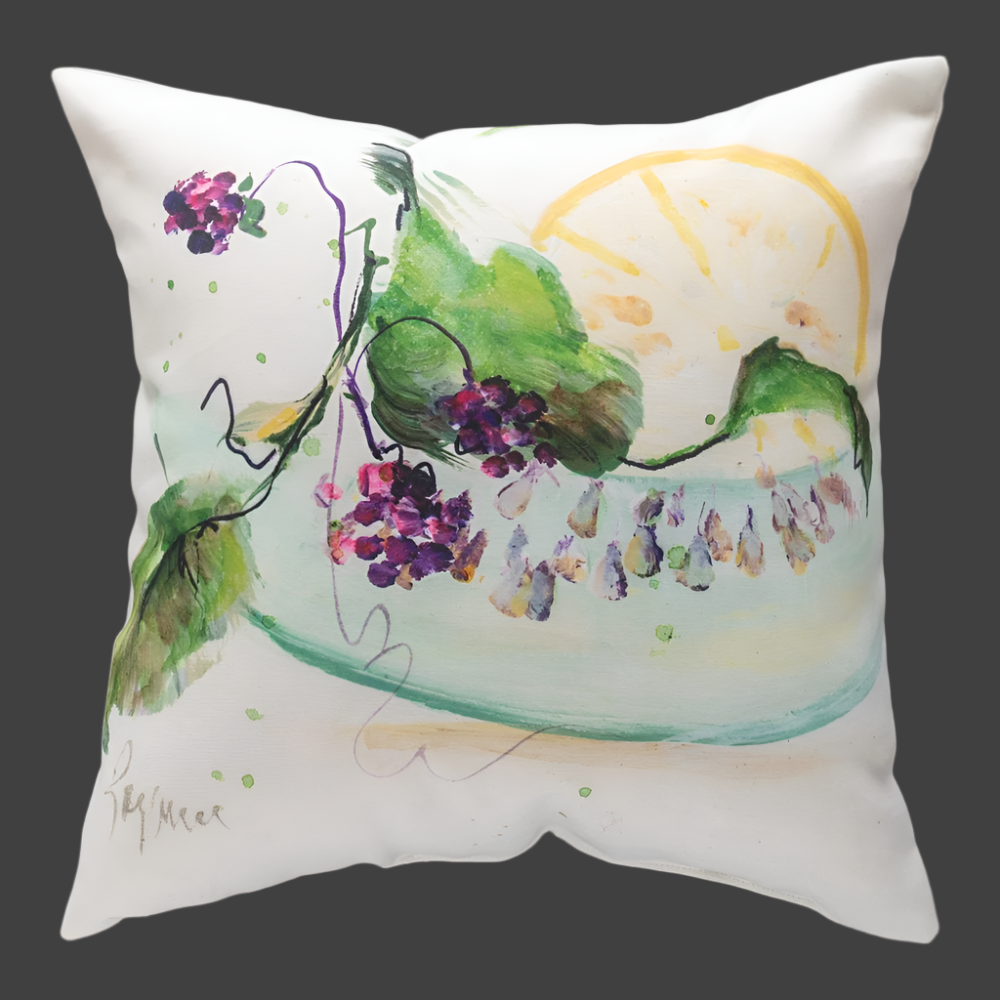 Melon Lemon And Berries Climaweave Pillow 18x18