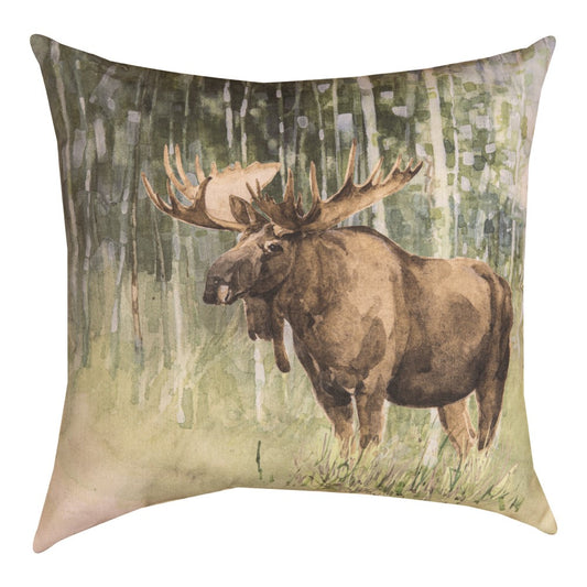 Nature's Call Moose Climaweave Pillow 18" Indoor/Outdoor