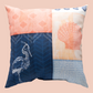 Nautical Wonder Navy & Coral With Heron Climaweave Pillow 18x18