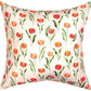 Orange & Pink Florals Climaweave Pillow 18" Indoor/Outdoor