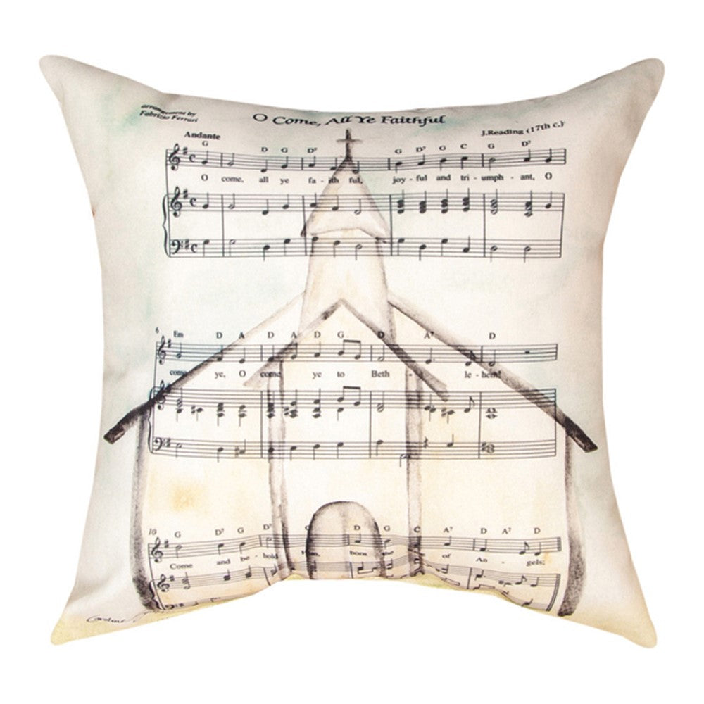 O Come All Ye Faithful Pillow 18"